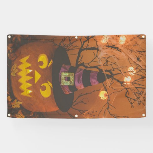Halloween Pumpkin Spandoek (Horizontaal)