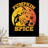 Halloween  Pumpkin-specerij Birthday Poster (Keuken)