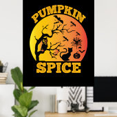 Halloween  Pumpkin-specerij Birthday Poster (Thuiskantoor)