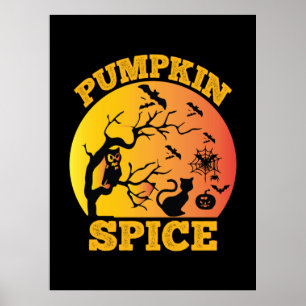 Halloween  Pumpkin-specerij Birthday Poster