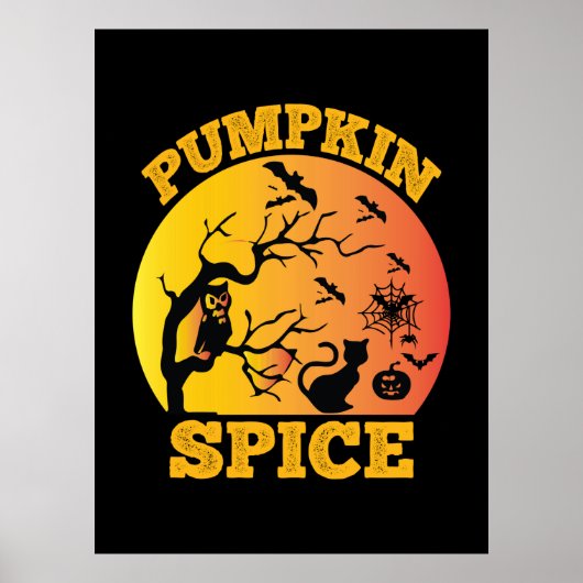 Halloween  Pumpkin-specerij Birthday Poster (Voorkant)
