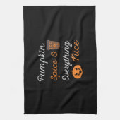 Halloween Pumpkin-specerij en alles wat in Nice ge Theedoek (Verticaal)