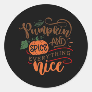 Halloween Pumpkin-specerij en alles wat leuk is Ronde Sticker