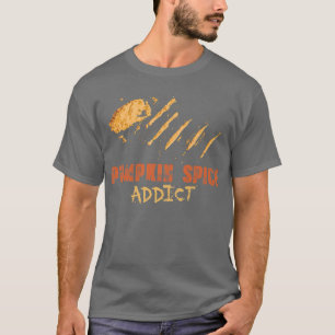 Halloween Pumpkin Spice Addict Powder Coffee Latte T-shirt