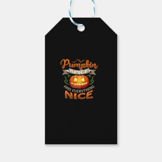 Halloween Pumpkin Spice Alles Leuke Jack-O'-La Cadeaulabel (Voorkant)
