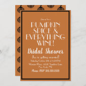 Halloween Pumpkin Spice en Wine Vrijgezellenfeest Kaart (Voorkant / Achterkant)