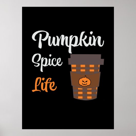 Halloween Pumpkin Spice Life Birthday Poster (Voorkant)