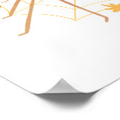 Halloween Pumpkin Spice Schattige Spider Poster (Hoek)