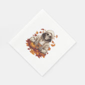 Halloween Pumpkin Spice Skeleton Servet (Hoek)