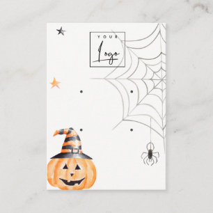 Halloween Pumpkin Spider Logo 2 oorscherm Visitekaartje