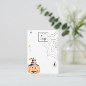 Halloween Pumpkin Spider Logo Jewelry Visitekaartje (Staand voorkant)