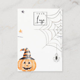 Halloween Pumpkin Spider Logo Jewelry Visitekaartje