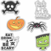 Halloween Pumpkin Spider Sticker (Voorkant)