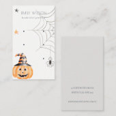 Halloween Pumpkin Spider Stud 3 Verzamelscherm Visitekaartje (Voorkant / Achterkant)