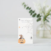 Halloween Pumpkin Spider Web die juwelen verdient Visitekaartje (Staand voorkant)