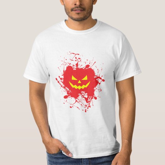 Halloween Pumpkin Splatter T-shirt (Voorkant)