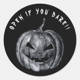 Halloween Pumpkin Spooky Black Ronde Sticker