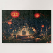 Halloween Pumpkin Spooky Graveyard Puzzle Legpuzzel (Horizontaal)