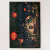 Halloween Pumpkin Spooky Graveyard Puzzle Legpuzzel (Verticaal)