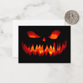 Halloween Pumpkin Spooky Scary Horror Sinaasappel Notitiekaartje (Voorkant / Achterkant in situ)