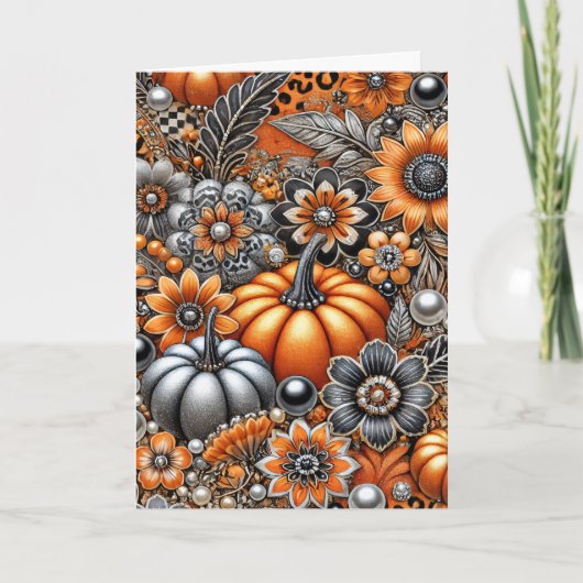 Halloween Pumpkin Spooky Season Wenskaart Kaart (Voorkant)