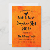 Halloween Pumpkin Spooky Typography Party Kaart (Achterkant)