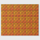 Halloween Pumpkin Squares Cadeaupapier (Vlak)
