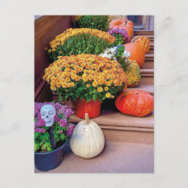 Halloween Pumpkin Stairs New York Briefkaart