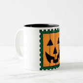 HALLOWEEN PUMPKIN STAMP TWEEKLEURIGE KOFFIEMOK (Voorkant links)