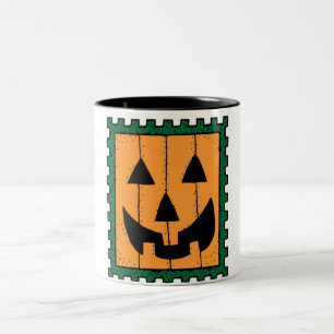 HALLOWEEN PUMPKIN STAMP TWEEKLEURIGE KOFFIEMOK