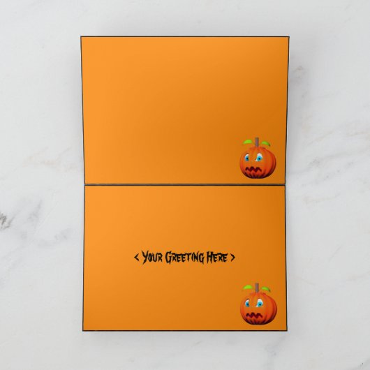 Halloween Pumpkin Stares (foto lijst) Kaart (Binnen)