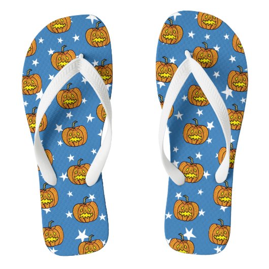 Halloween Pumpkin Stars Beach Footwear Teenslipper Teenslippers (Voetbed)