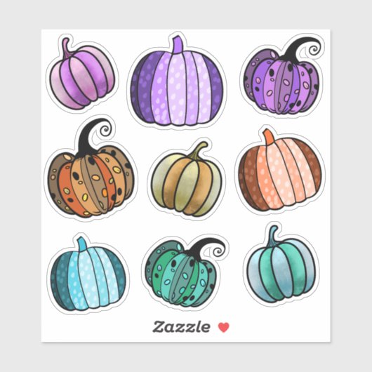 Halloween Pumpkin Stickers (Vel)