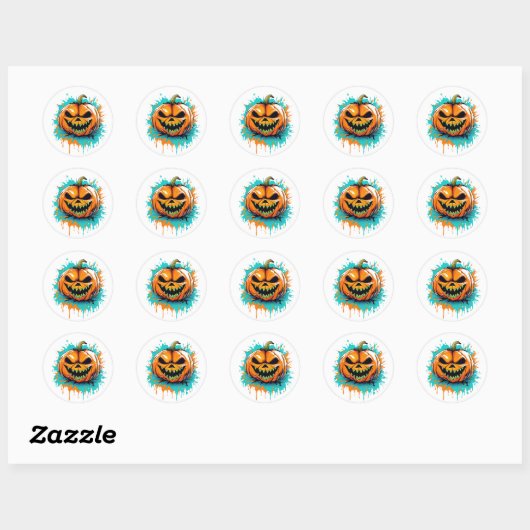 Halloween Pumpkin Stickers (Vel)