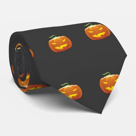 Halloween Pumpkin Stropdas (Opgerold)