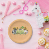 Halloween Pumpkin Sunflower Thanksgiving Pset Papieren Bordje (Feest)