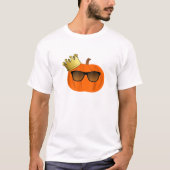 Halloween Pumpkin T-Shirt Pum King w Crown and Sun (Voorkant)