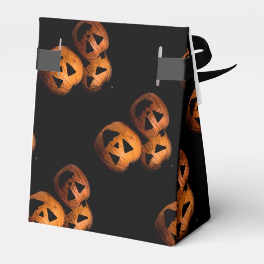 Halloween Pumpkin Tiled Favor Box Bedankdoosjes (Achterkant)
