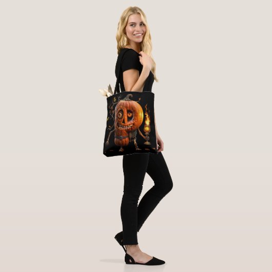 Halloween Pumpkin Tote Bag (Op model)