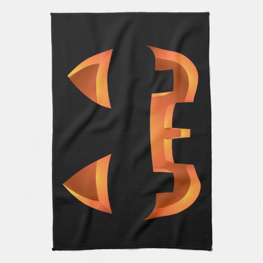 Halloween Pumpkin Towel Jack-O-Lantern Tea Towels Theedoek (Verticaal)