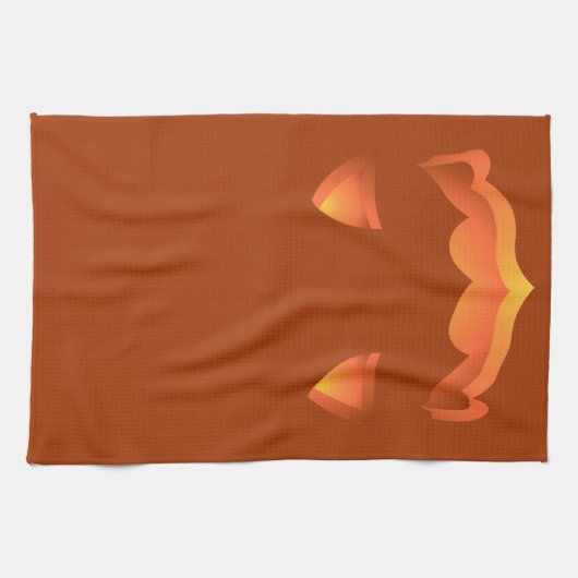 Halloween Pumpkin Towel Jack-O-Lantern Tea Towels Theedoek (Horizontaal)