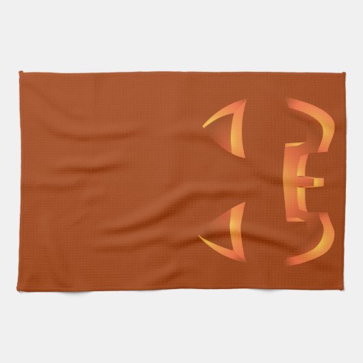 Halloween Pumpkin Towel Jack-O-Lantern Tea Towels Theedoek (Horizontaal)