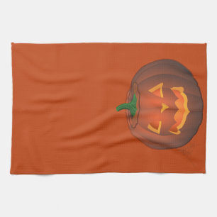 Halloween Pumpkin Towel Jack-O-Lantern Tea Towels Theedoek