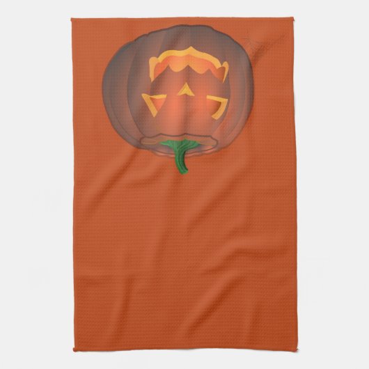 Halloween Pumpkin Towel Jack-O-Lantern Tea Towels Theedoek (Verticaal)