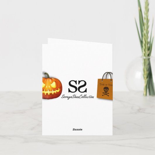 Halloween Pumpkin Trick or treat Kaart (Achterkant)