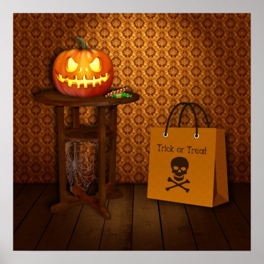 Halloween Pumpkin Trick or treat Poster (Voorkant)