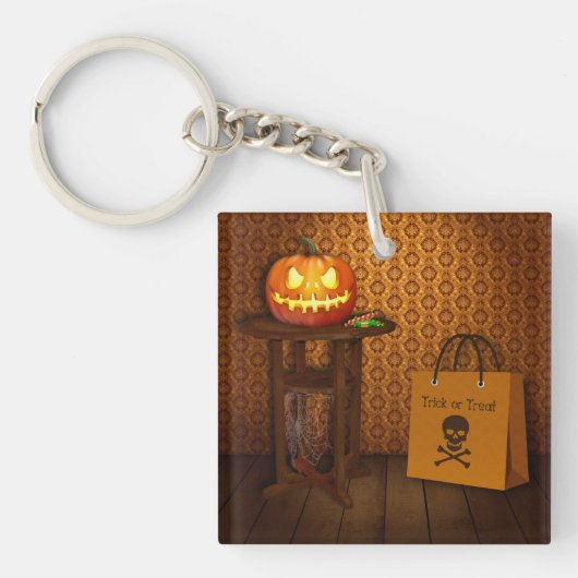 Halloween Pumpkin Trick or treat Sleutelhanger (Voorkant)