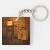 Halloween Pumpkin Trick or treat Sleutelhanger (Achterkant)
