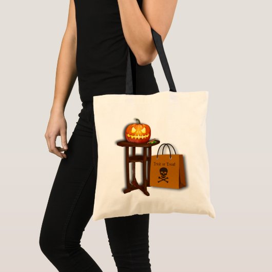 Halloween Pumpkin Trick or treat Tote Bag (Voorkant (product))