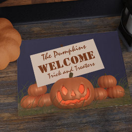 Halloween Pumpkin Trick or treat Welcome Doormat Deurmat
